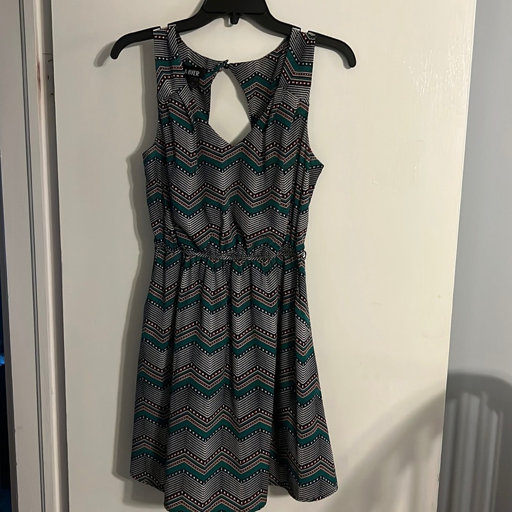 A. Byer, Chevron Dress, Colorful pattern, size Medium